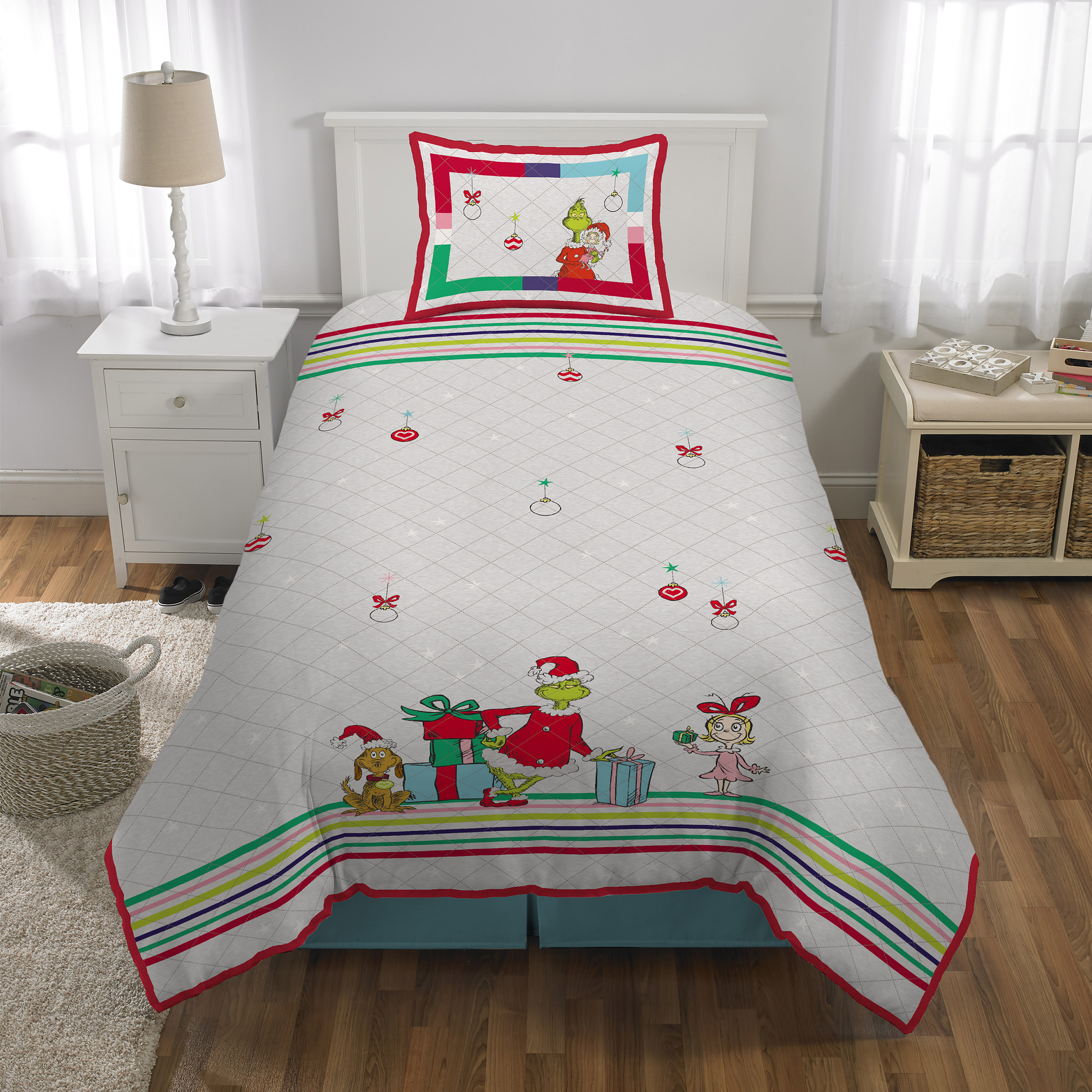 Green Grump Quilt Set, 2-piece