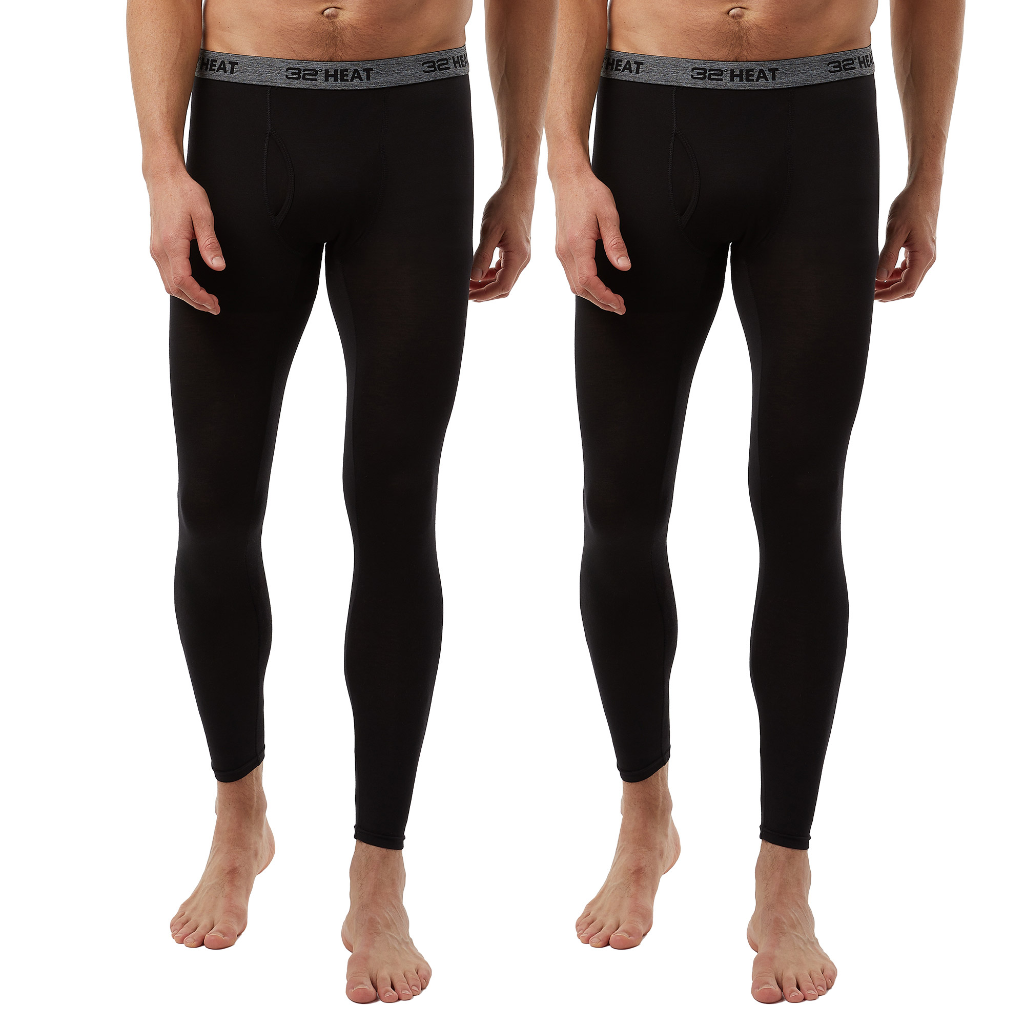 32 Degrees Men’s Eco Heat Baselayer Bottom, 2-pack
