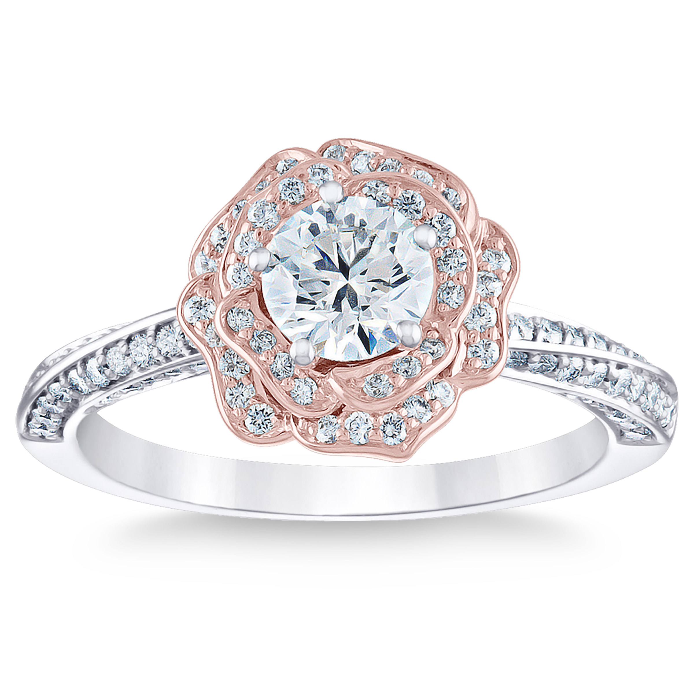 Round Brilliant ctw VS2 Clarity, I Color Diamond 18kt Rose