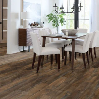 Mohawk Home 12MM Thick 6.1in X 47.2in AC4 Waterproof Surface Laminate Wood Plank Flooring (18.14 sq ft/ctn), Townview Oak