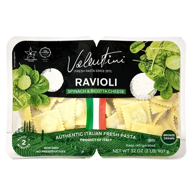 VALENTINI RICOTTA & SPINACH RAVIOLI 2 LB (KOSHER)