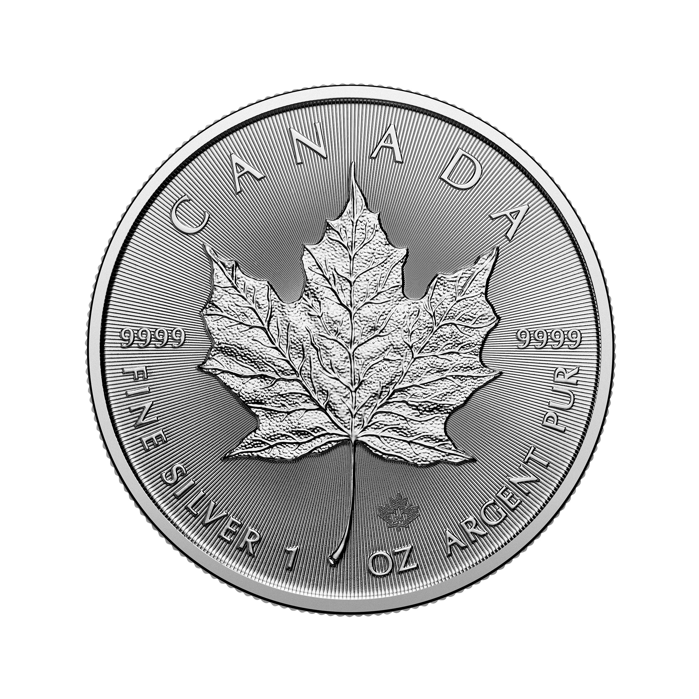 2024 1 oz Canada Maple Leaf Silver Coin, 25-count
