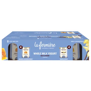 LA FERMIERE VANILLA/HONEY YOGURT 8/4.9 OZ