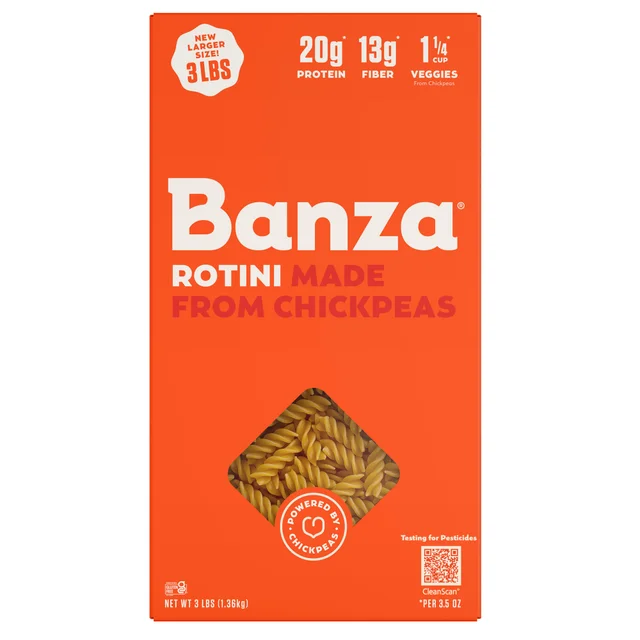 BANZA CHICKPEA ROTINI 3 POUND BOX
