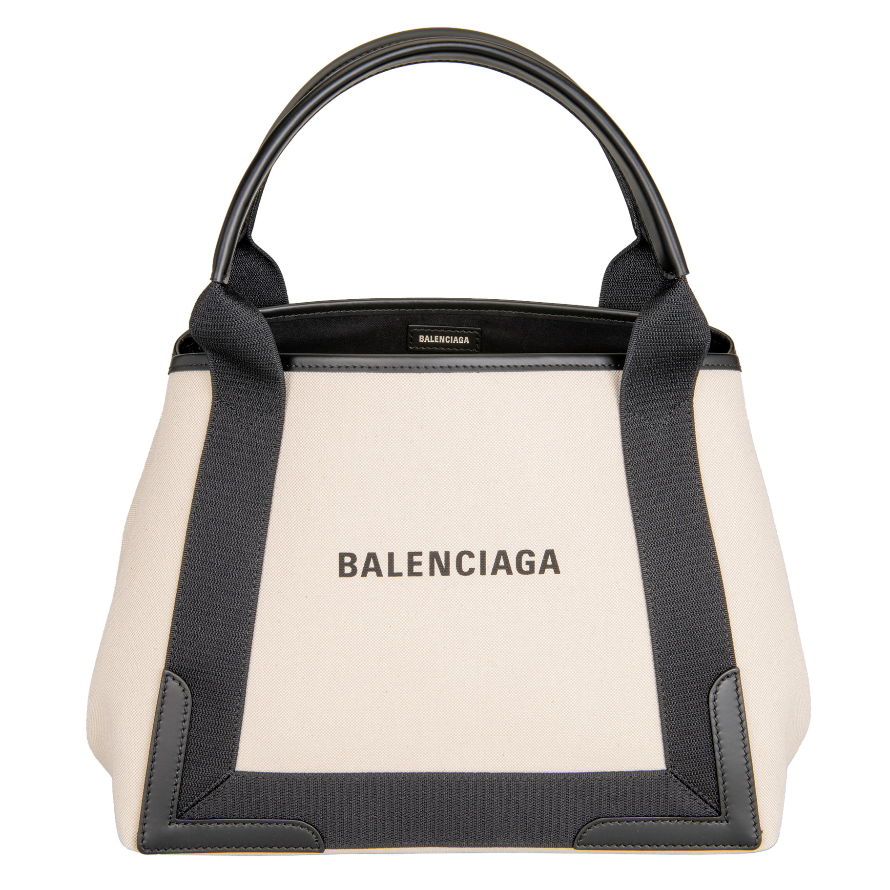 Balenciaga Small Cabas, Beige/Black | Costco