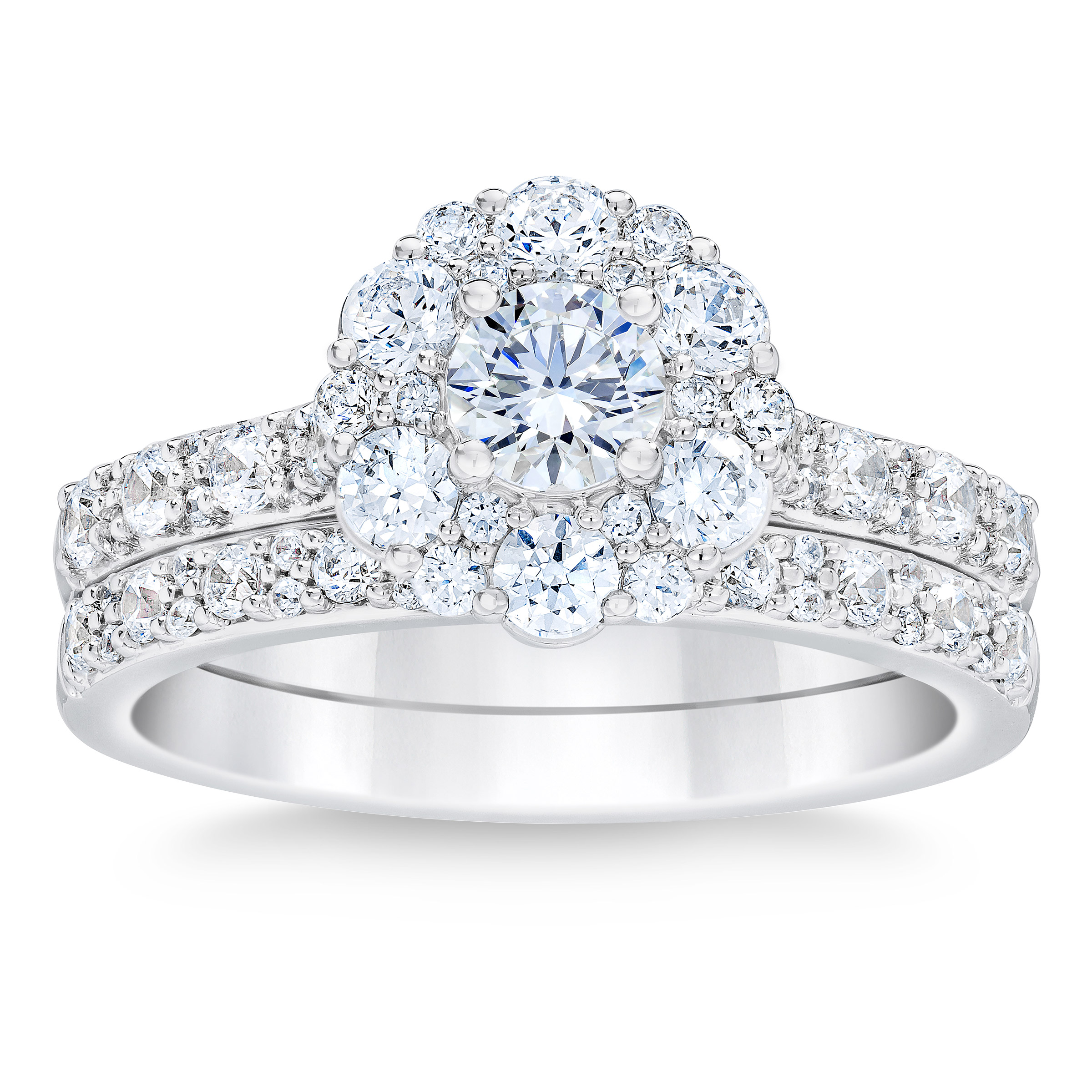 Round Brilliant Diamond Wedding Set (1.5 ctw)