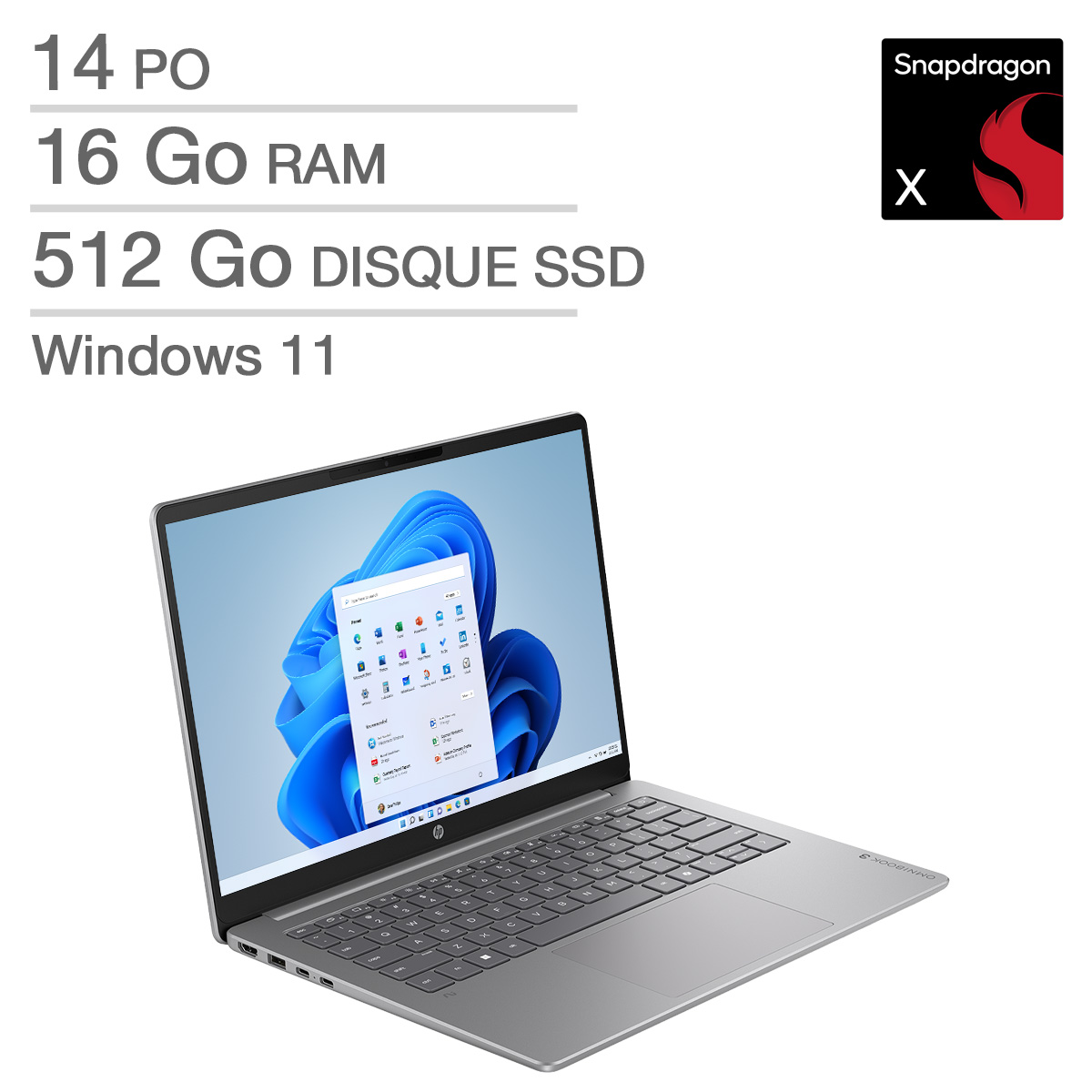 Ordinateur portable OLED 2K de 14 po Omnibook 3 Copilot+ PC de HP