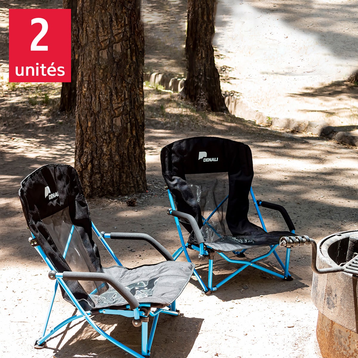 Denali Outdoors Low Rider Camp Chair, 2-pack for camping trips!