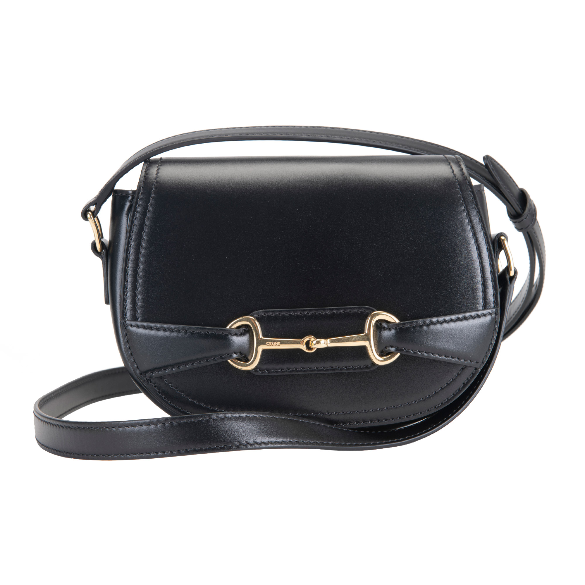 Celine Crecy Shiny Camera Bag, Black Costco