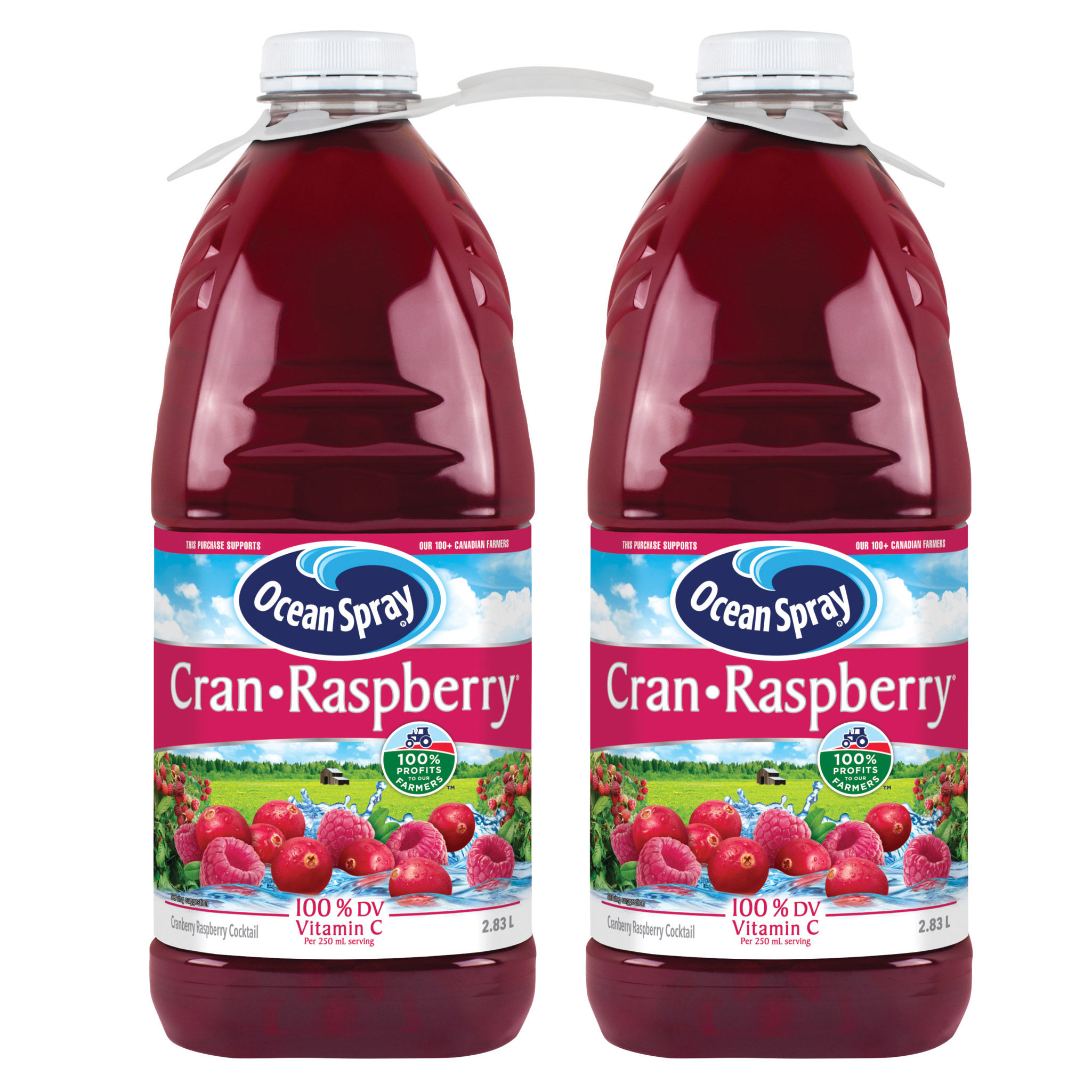 Ocean Spray Cran-Raspberry Cocktail,  2 × 2.83L