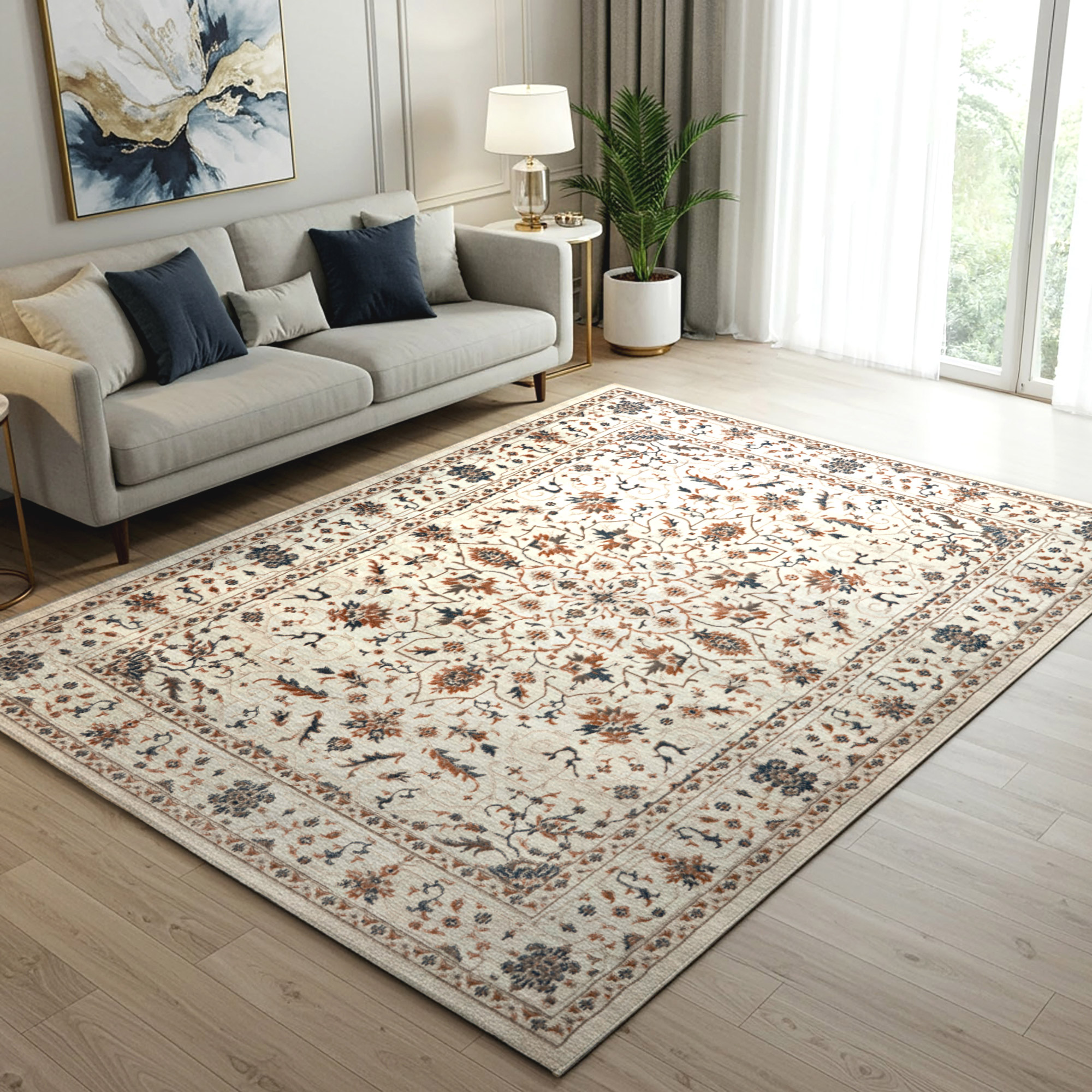 Large Ivory Area Rugs