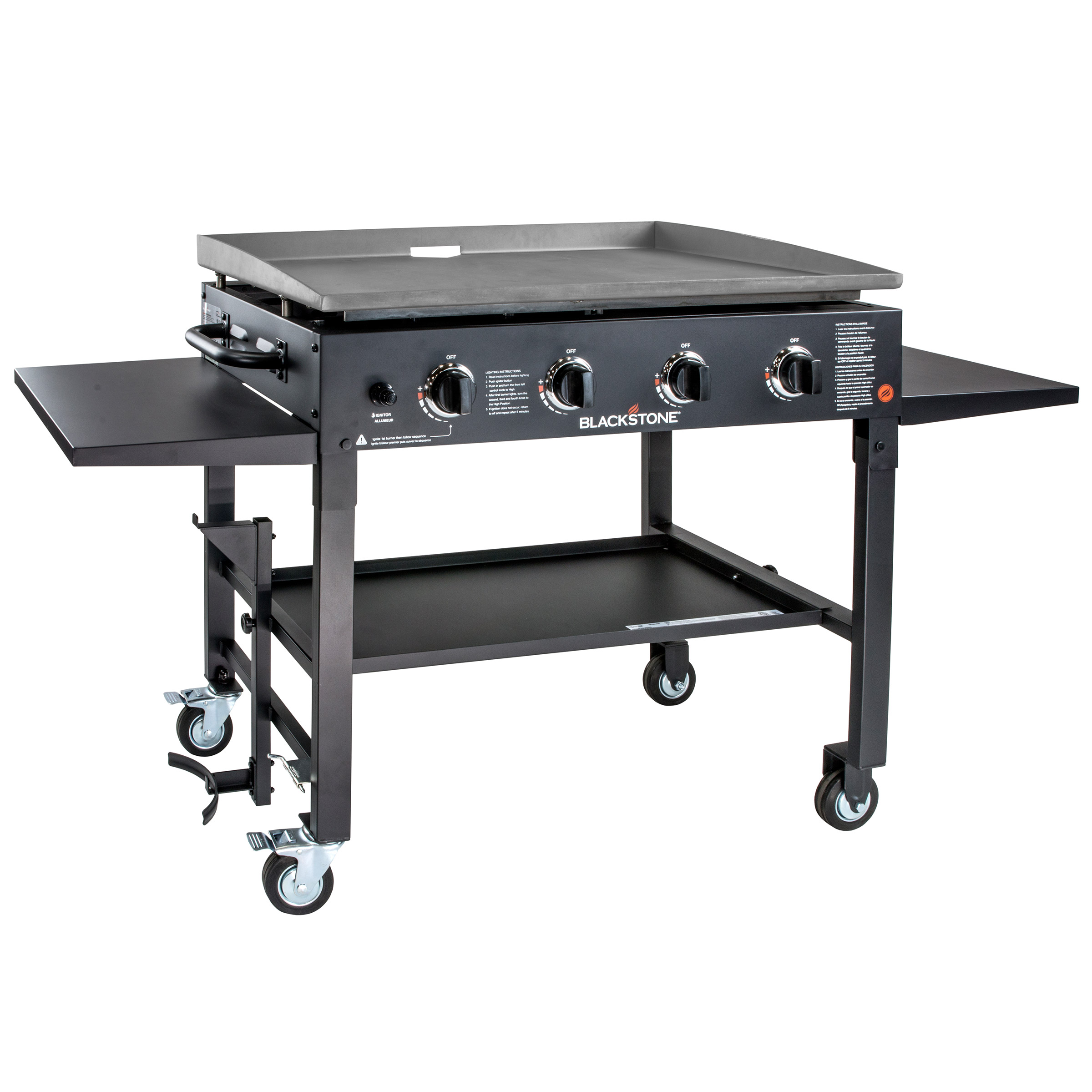 Blackstone – Plaque de cuisson au gaz propane de 60 000 BTU à 4 brûleurs avec housse