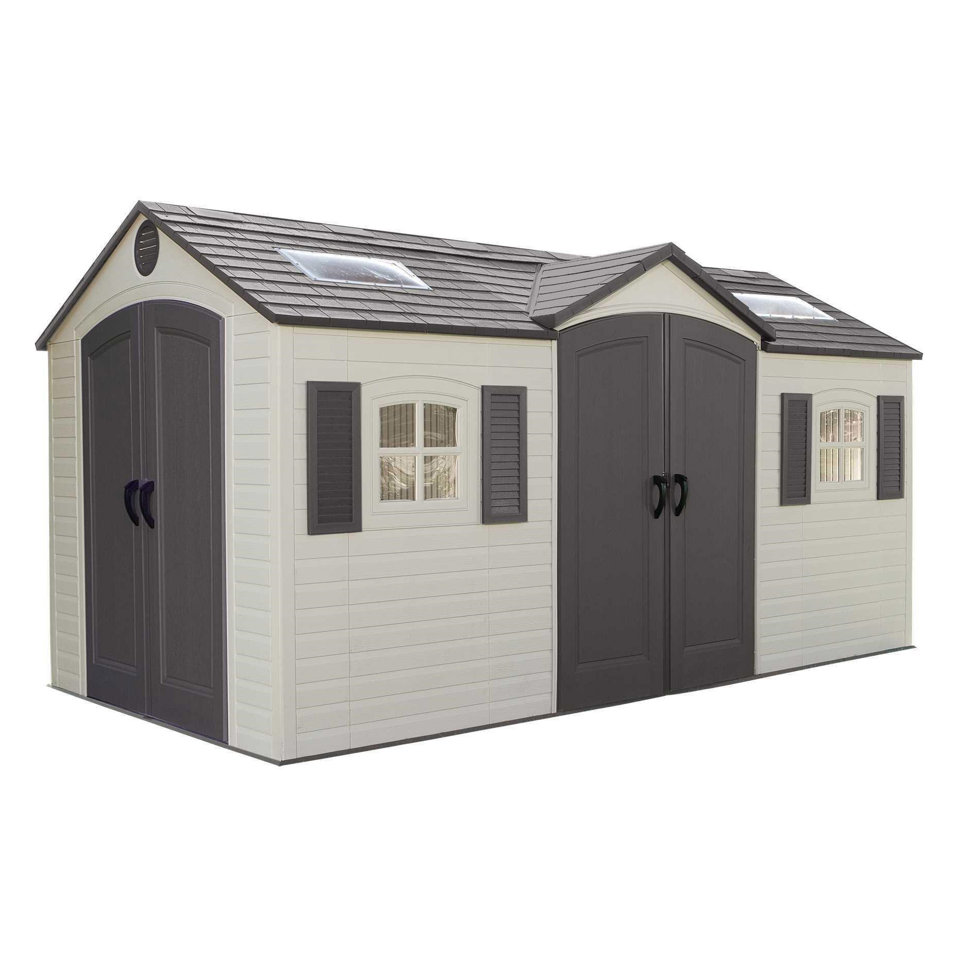 Lifetime Outdoor Storage Shed, 15' x 8' with Dual Side Entry