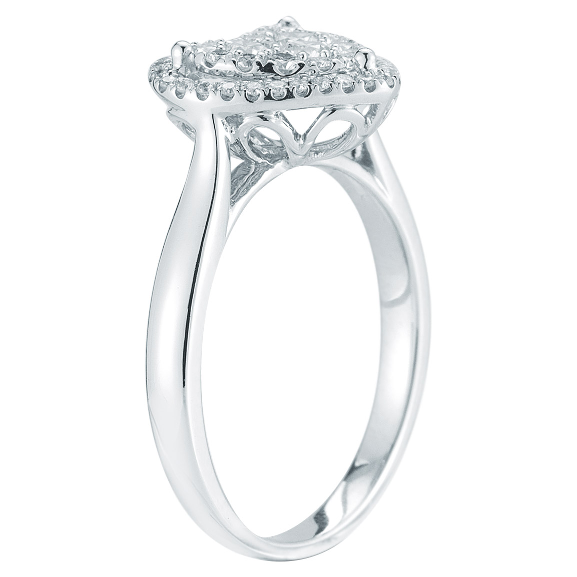 Heart Shaped Round Brilliant Diamond Ring (0.42 ctw) | Costco