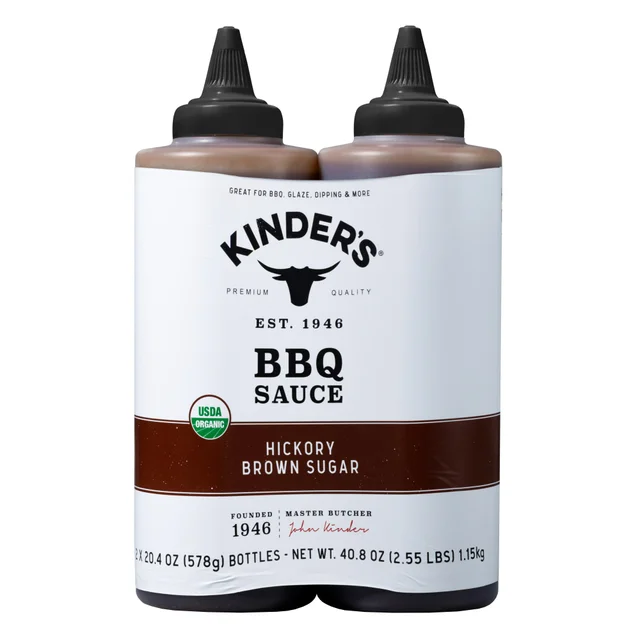 KINDER'S ORGANIC HICKORY BROWN SUGAR BBQ SAUCE 2/20.4 OZ