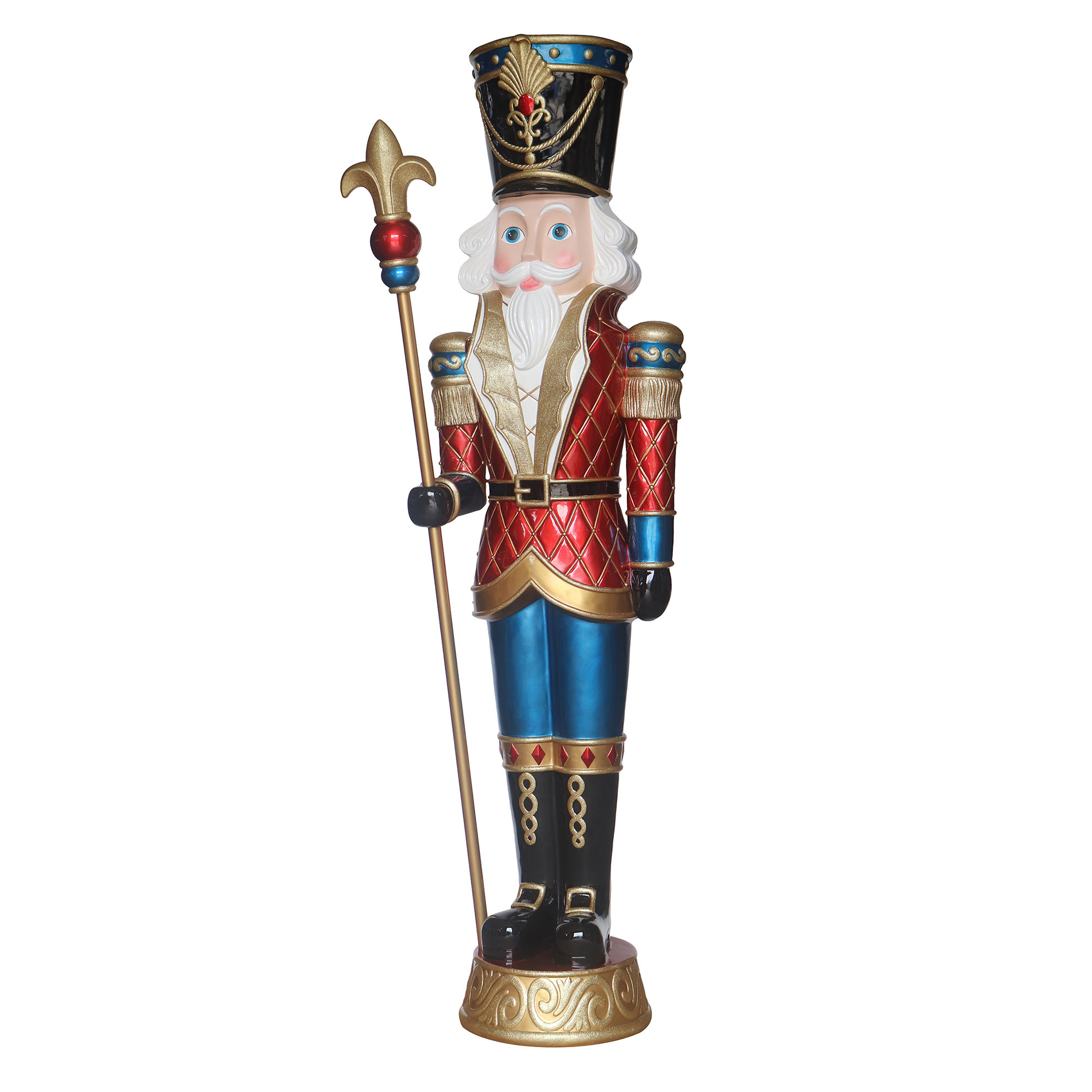 2.44 m (8 ft) Unlit Resin Metallic Grand Nutcracker | Costco