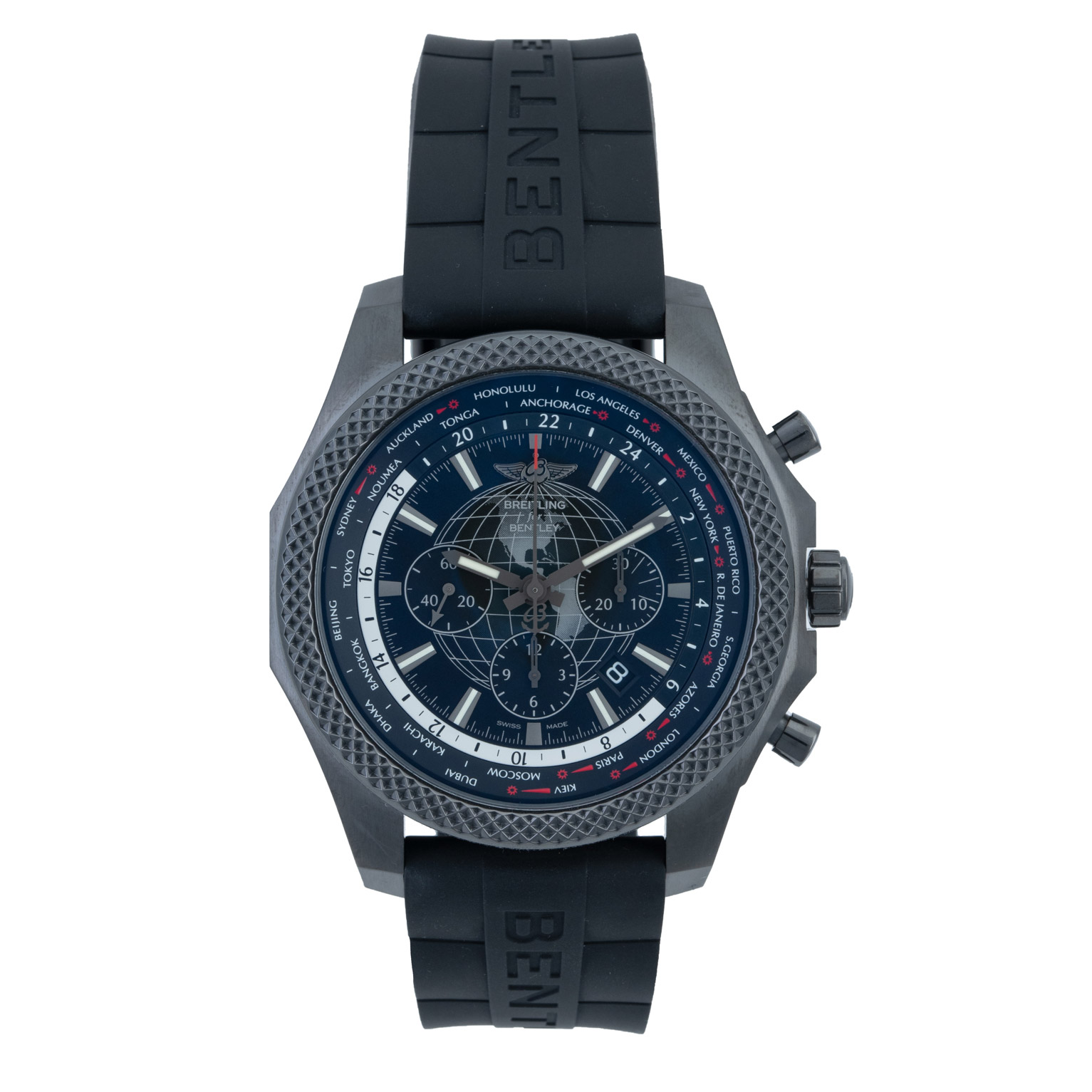 Breitling Bentley World Time Chronograph Stainless Steel