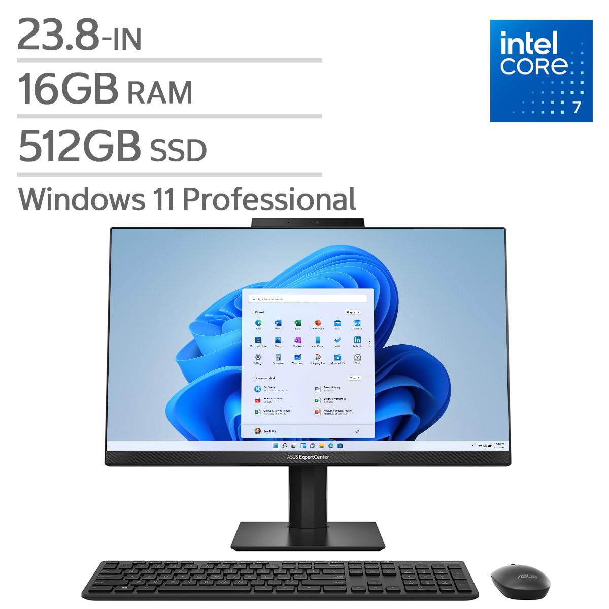 ASUS ExpertCenter E5 23.8-in All-in-One Desktop, Intel Core 7 150U