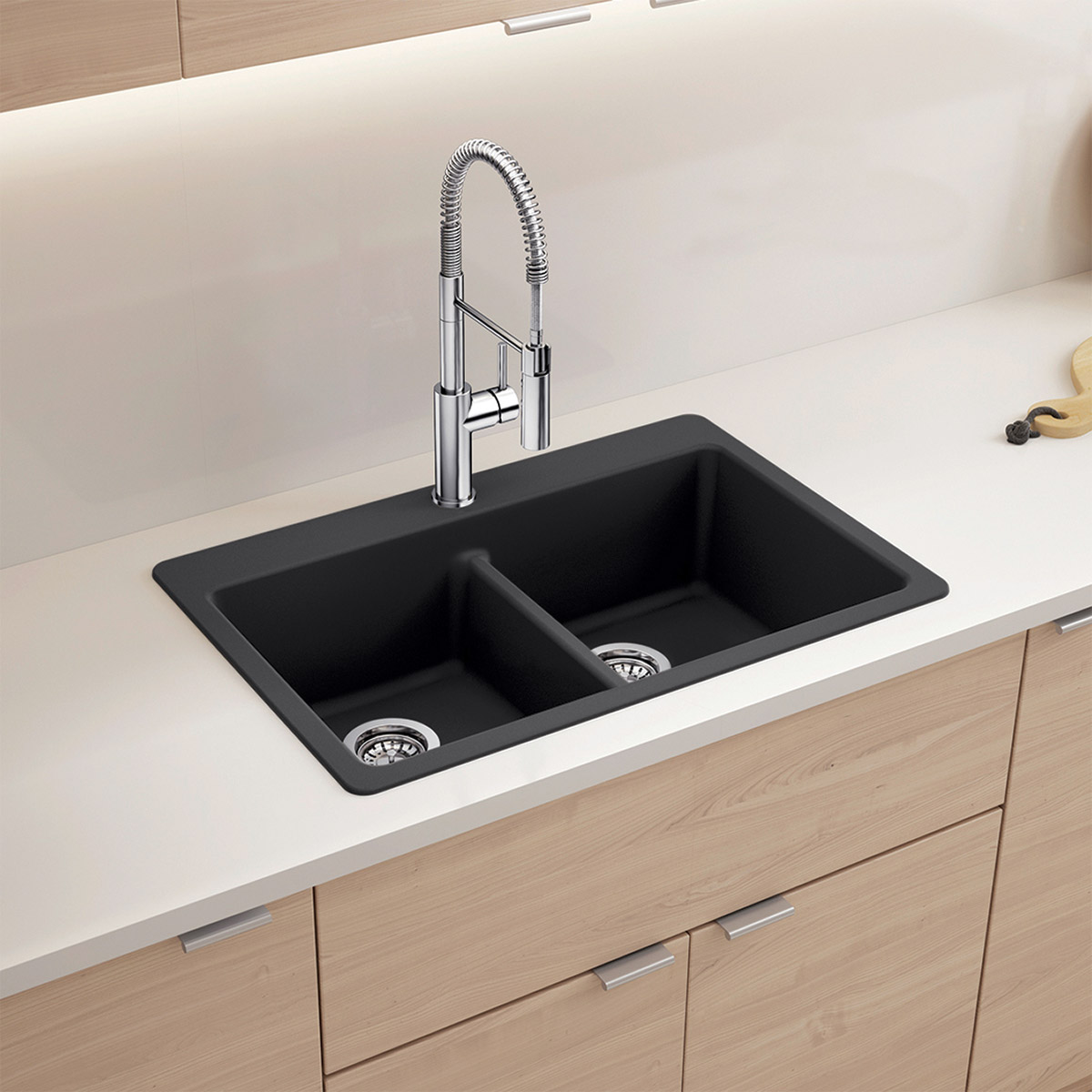 Blanco Liven 33 in. Dual Mount SILGRANIT Kitchen Sink