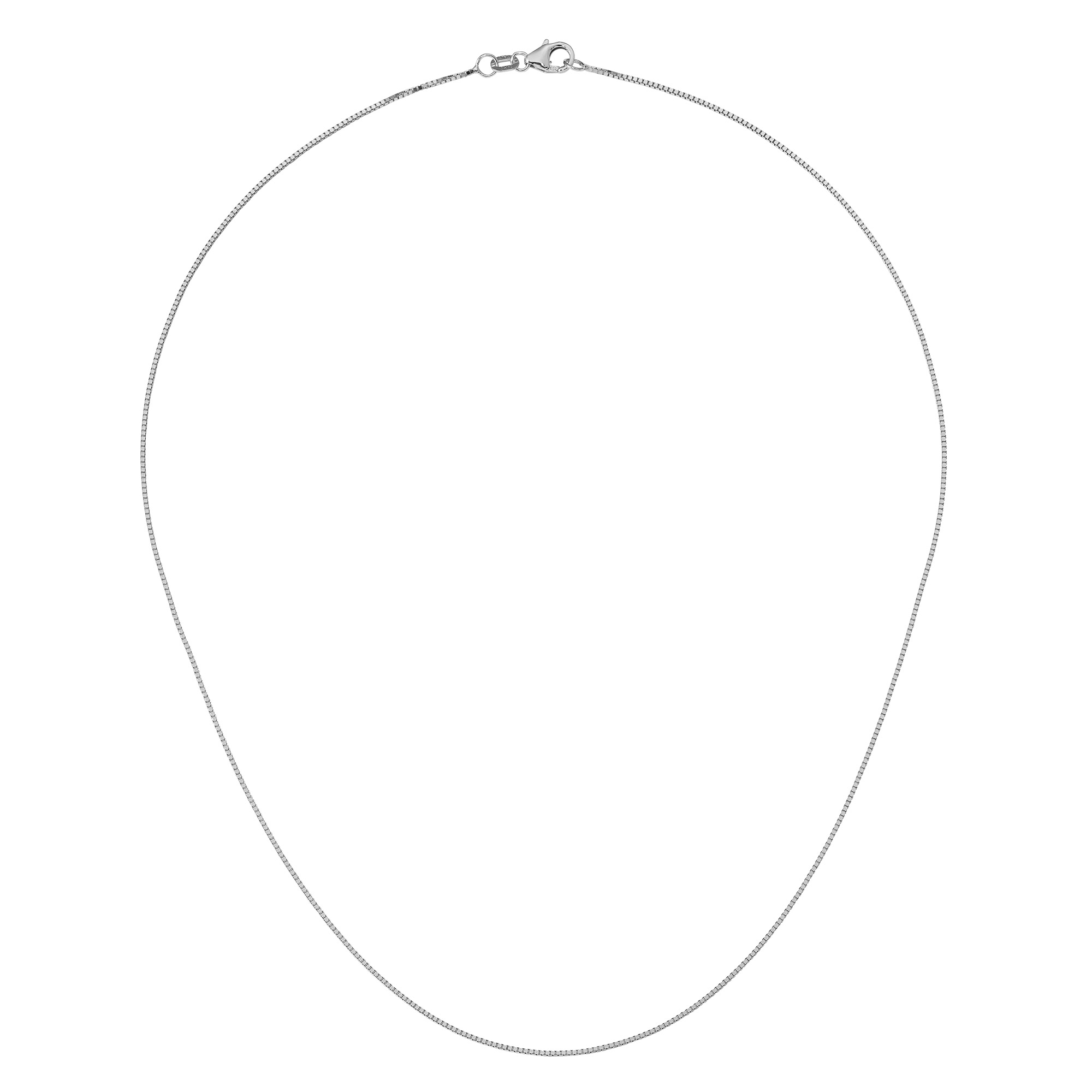 Diamond Cut Box Chain Necklace in 14-kt White Gold