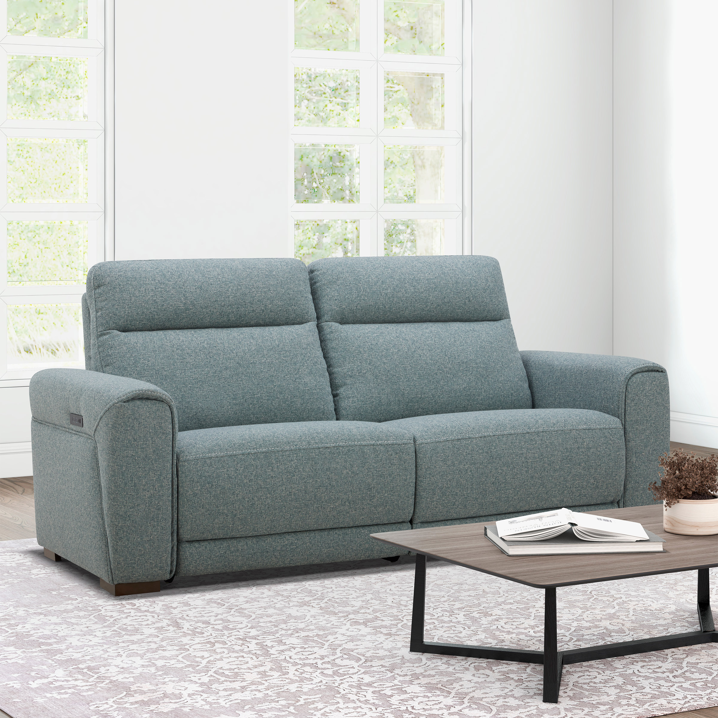Aiden & Ivy Power Reclining Fabric Sofa