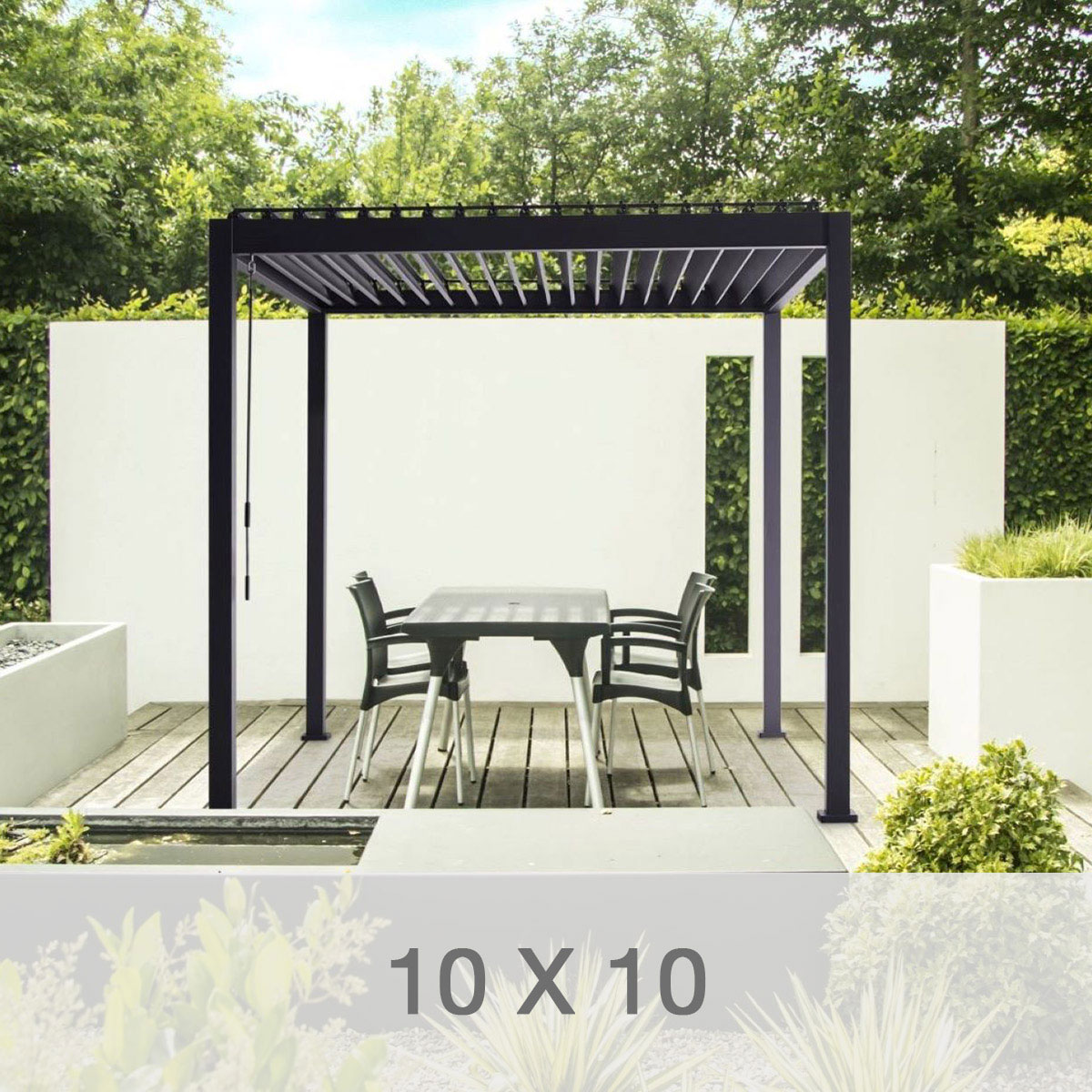 Mirador Adjustable Louvered Aluminum Pergola