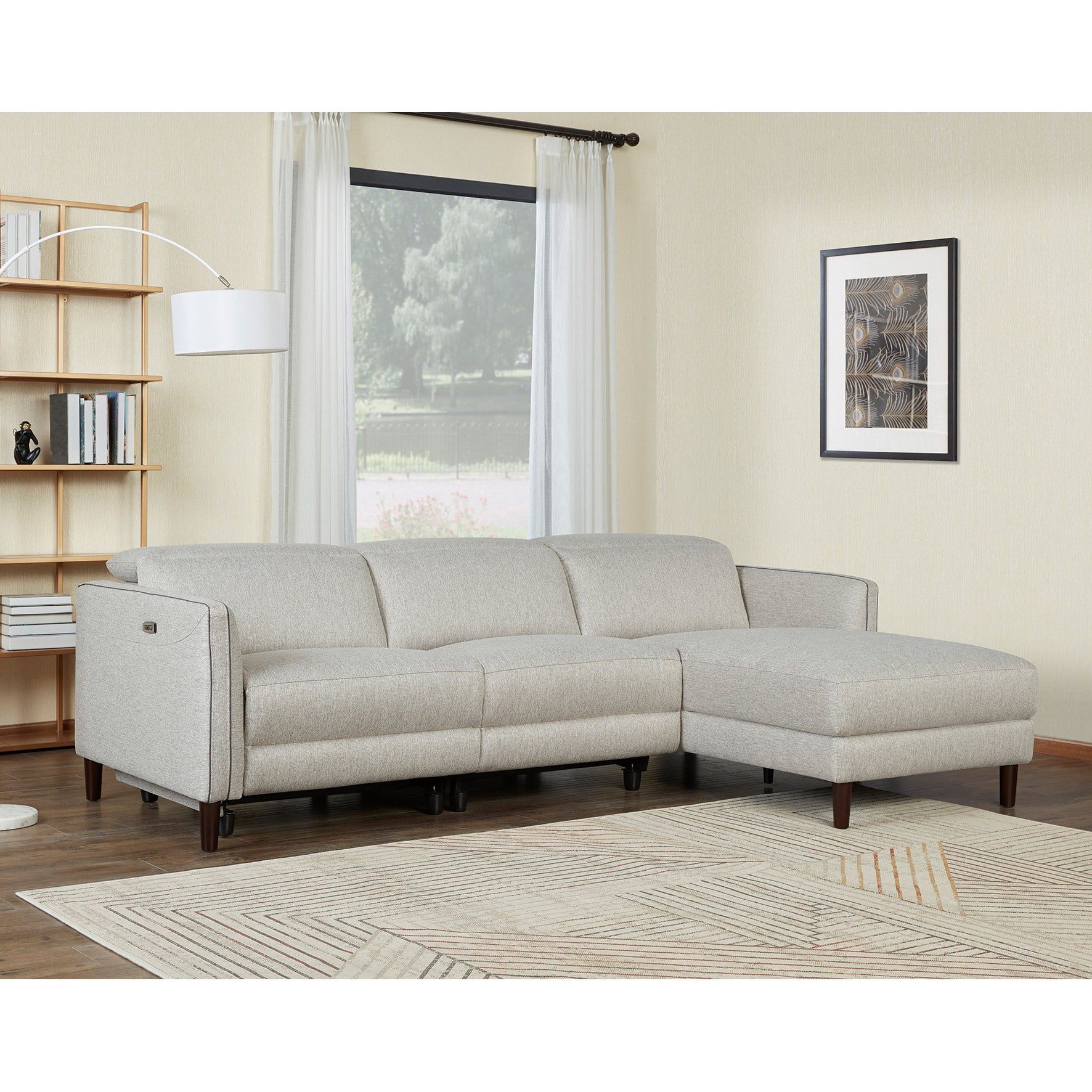 Lucille Fabric Power Reclining Sectional with Power Headrests | Costco