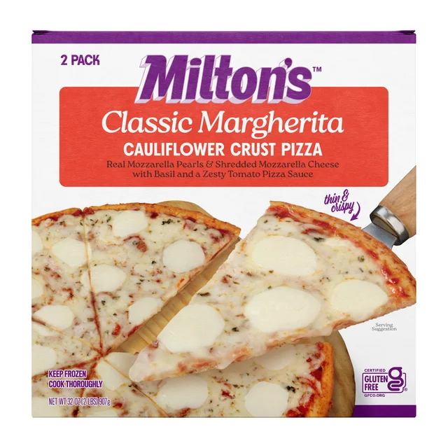 MILTON'S MARGHERITA CAULIFLOWERCRUST PIZZA 2 COUNT BOX