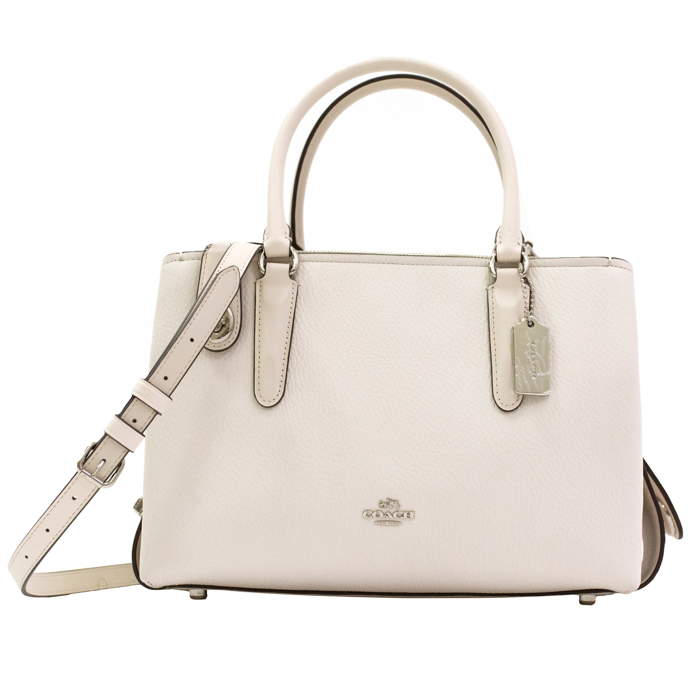 バッグ COACH Coach Brooklyn 28 Satchel, Chalk | Costco