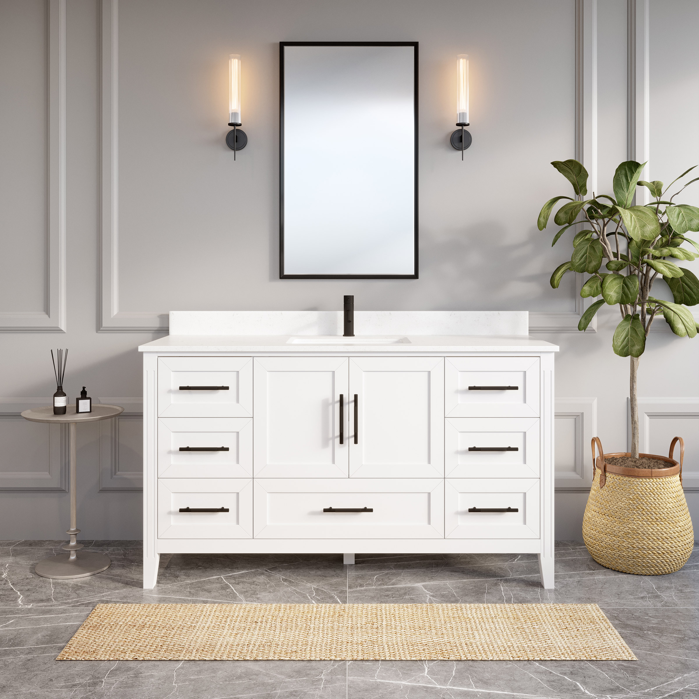 Hudson White Bath Vanity by Studio Bathe