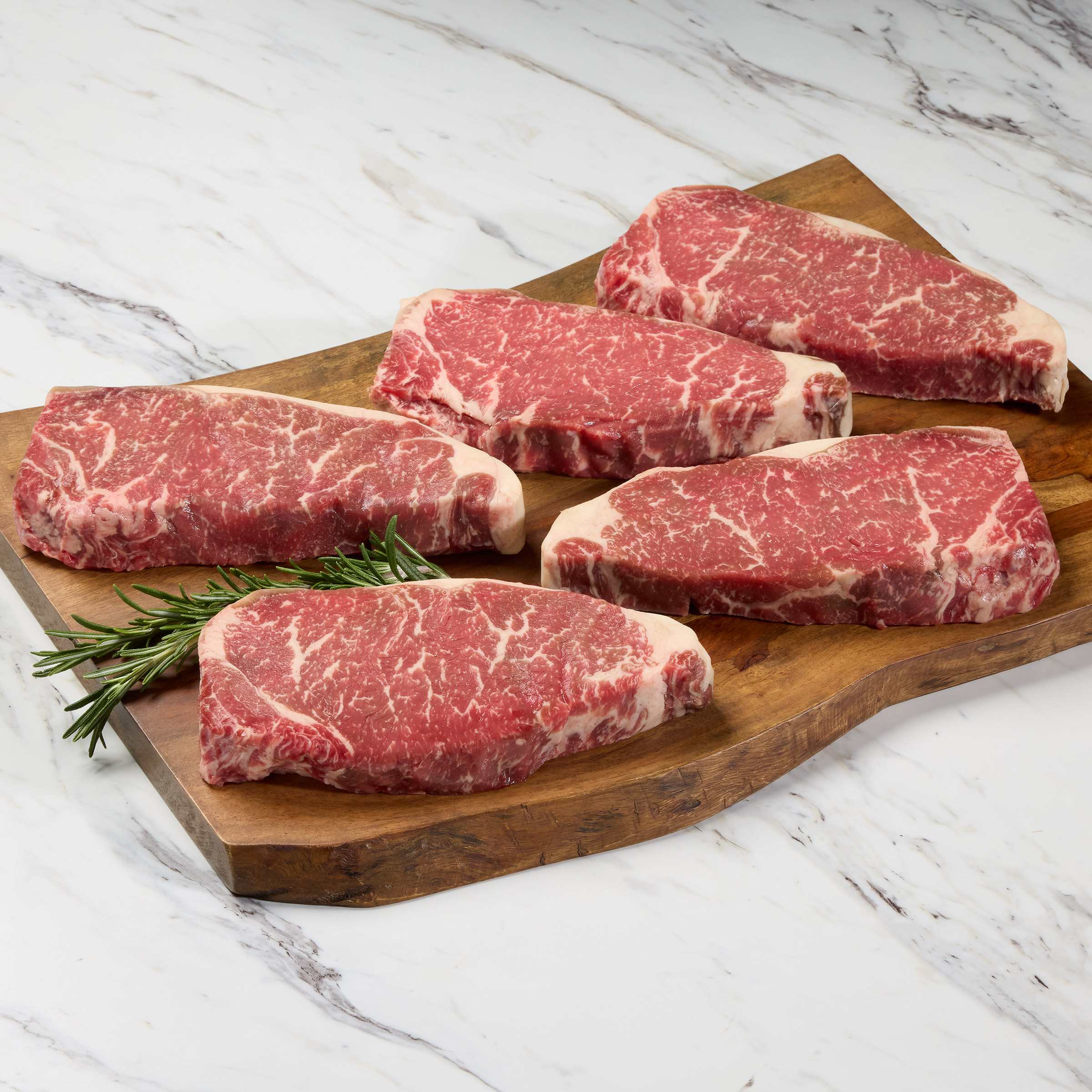 D'Artagnan Dry Aged, High Choice, NY Strip Steaks, 5 Total Count, 4.25 ...