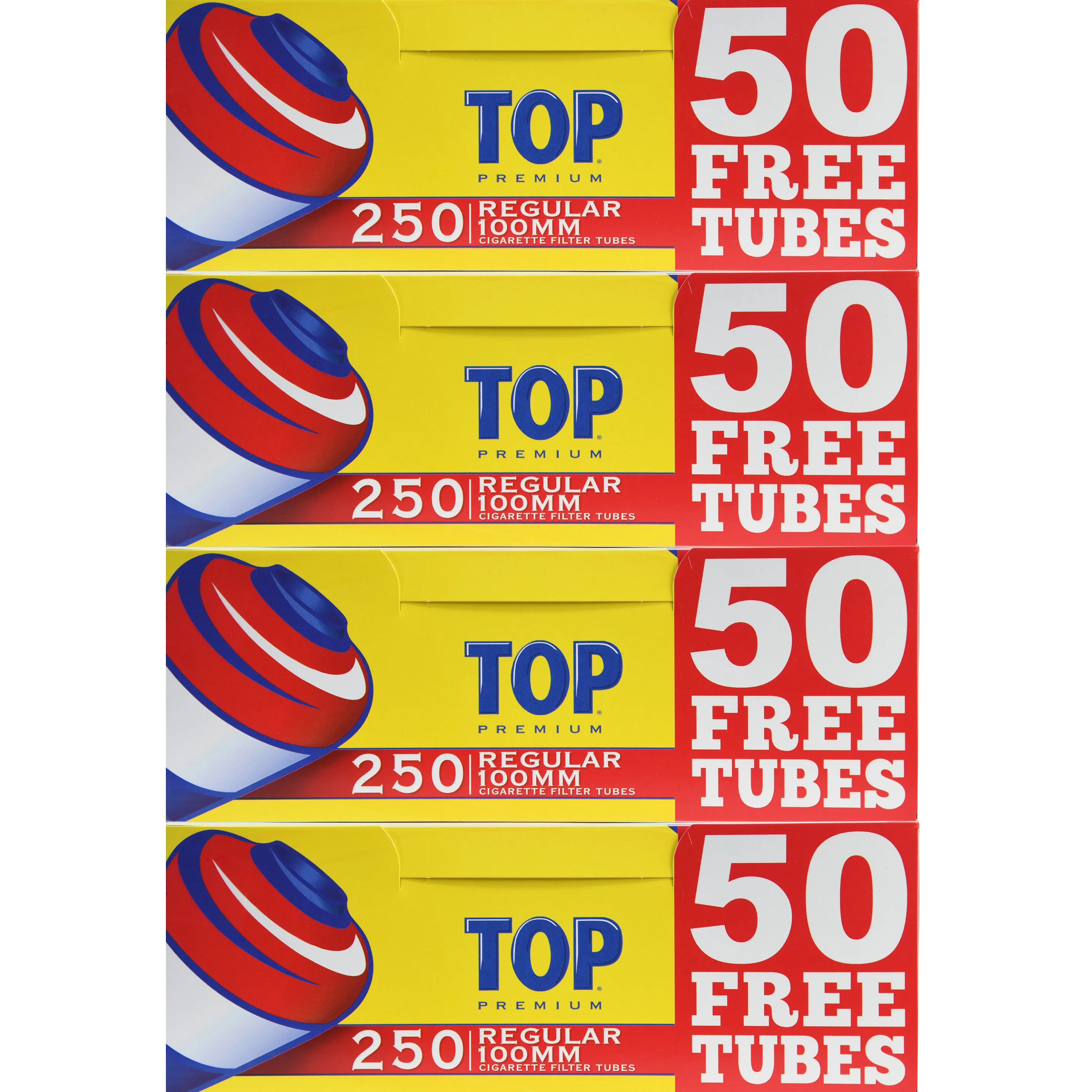cigarette tubes 100mm Top Cigarette Filter Tubes, Regular 100 mm, 250 Tubes, 4 ct