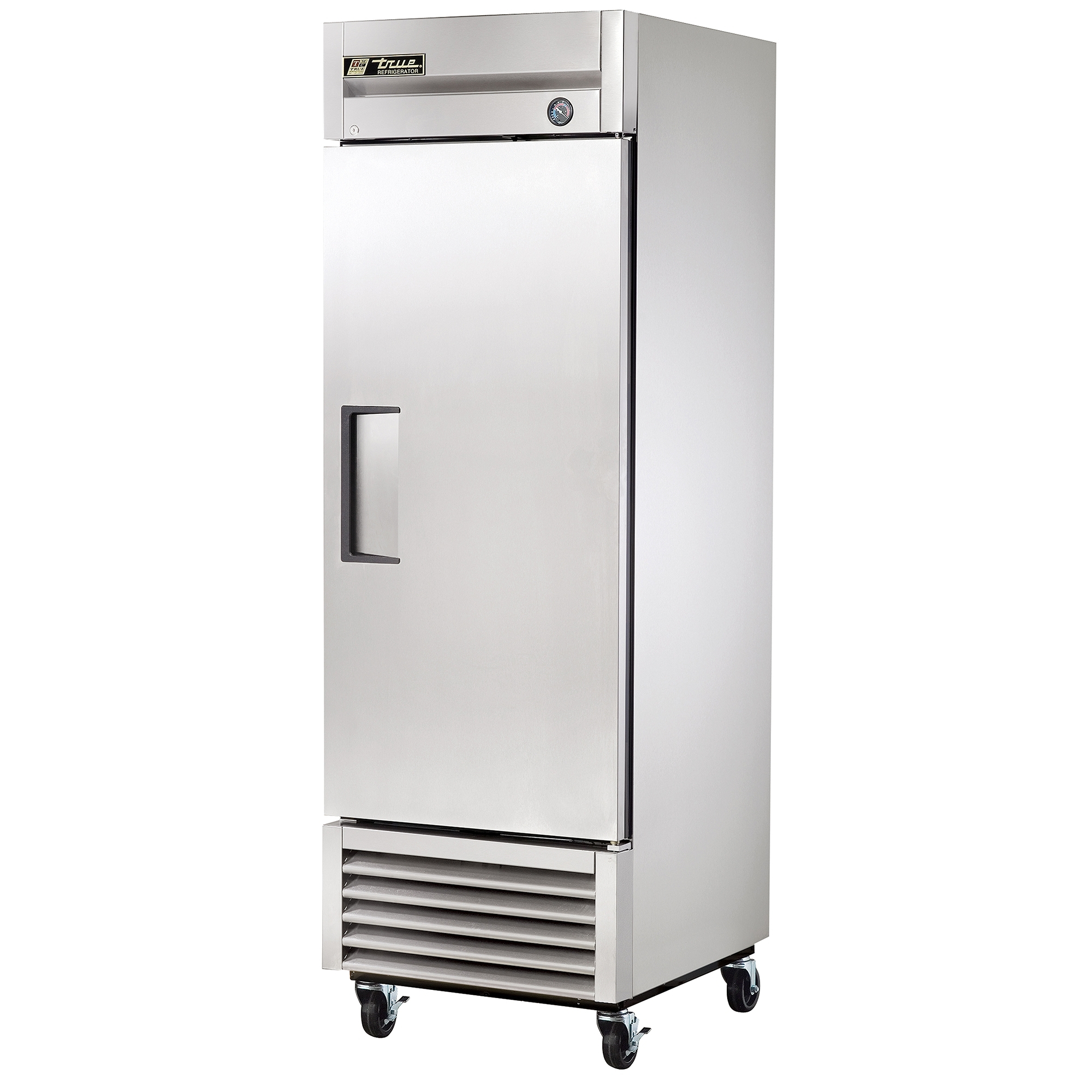 True 29.5 in 23 cu ft. Stainless Steel Commercial Right-Handed Reach-In Swing Door Fridge