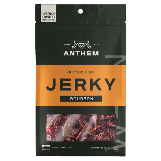 ANTHEM BOURBON BEEF JERKY 10 OZ