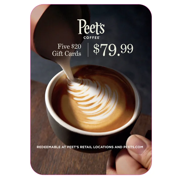 Peet's Coffee & Tea, Five $20 Gift Cards