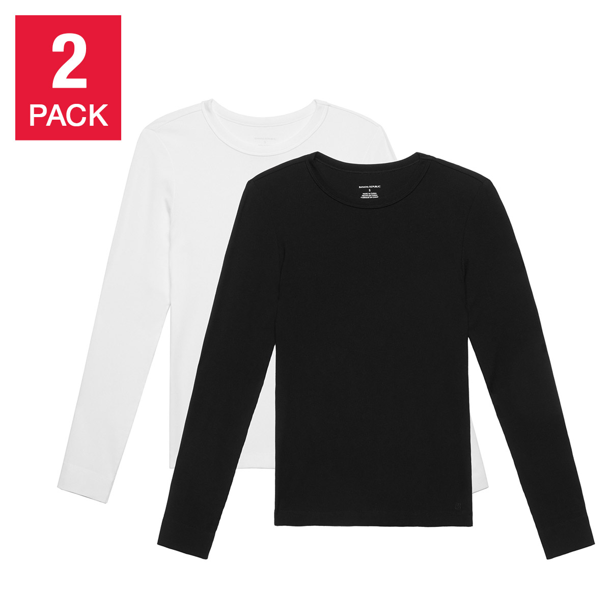 Banana Republic Women's Long Sleeve Tee, 2-pack