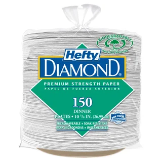 Hefty Diamond Dinner Plates, 150-count