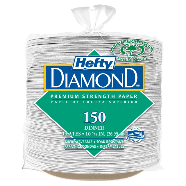 Hefty Diamond Dinner Plates, 150-count