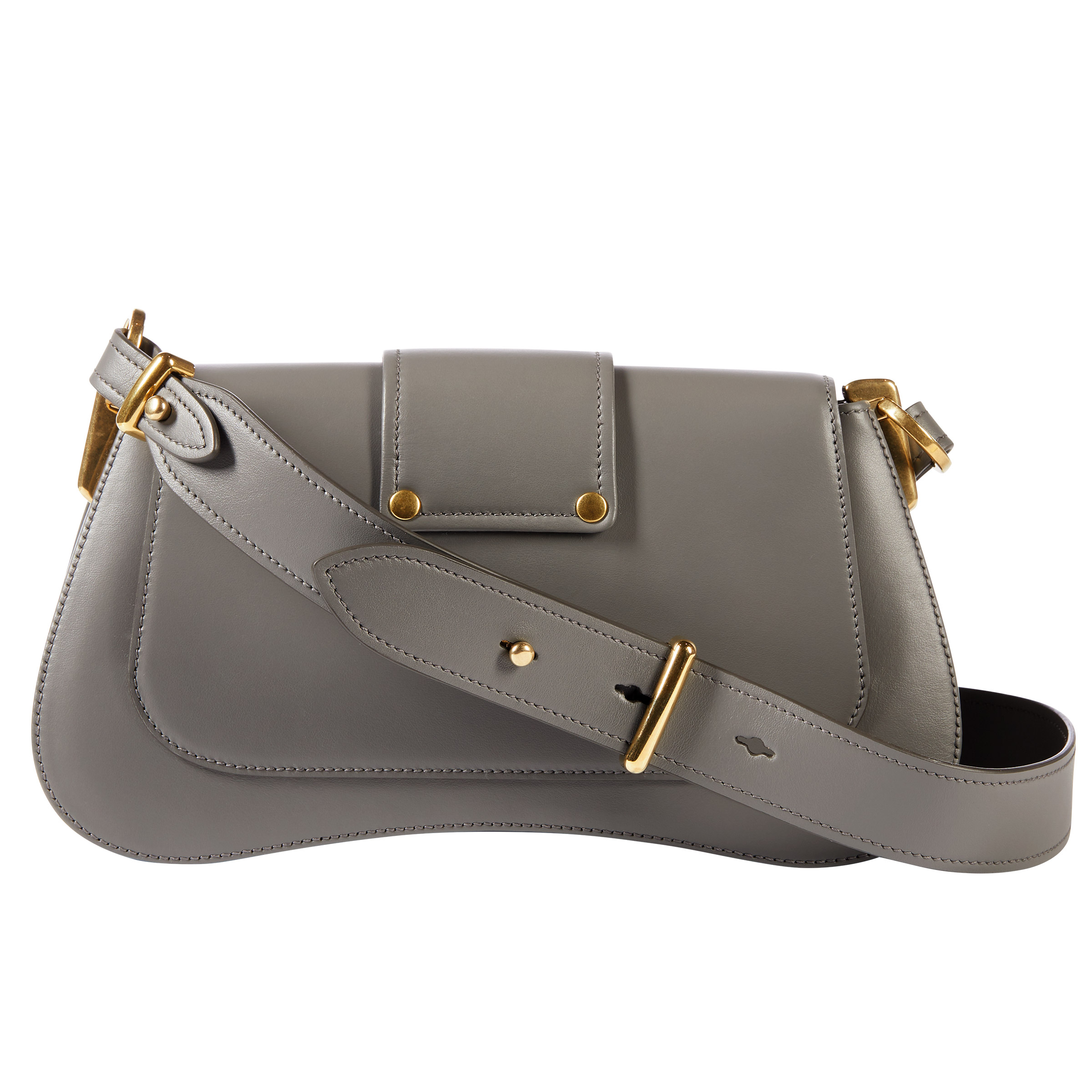 Prada Sidonie Leather Bag, Gray | Costco