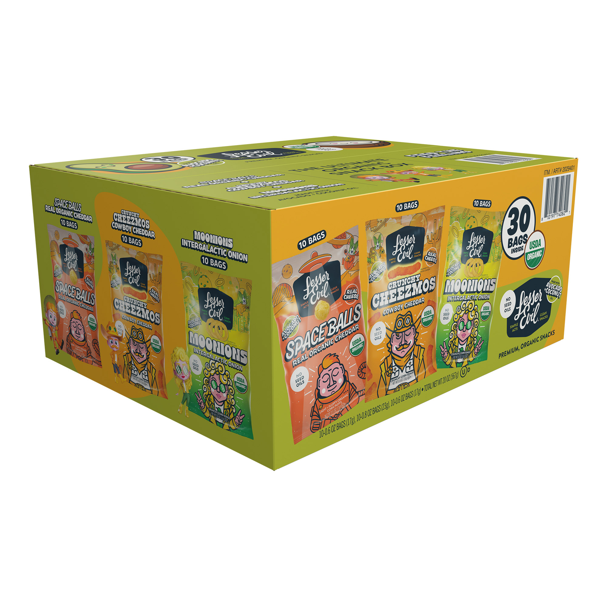 comachiさん専用・HOPE・LUCK Lesser Evil Organic Snacks, Variety Pack, 30-count | Costco