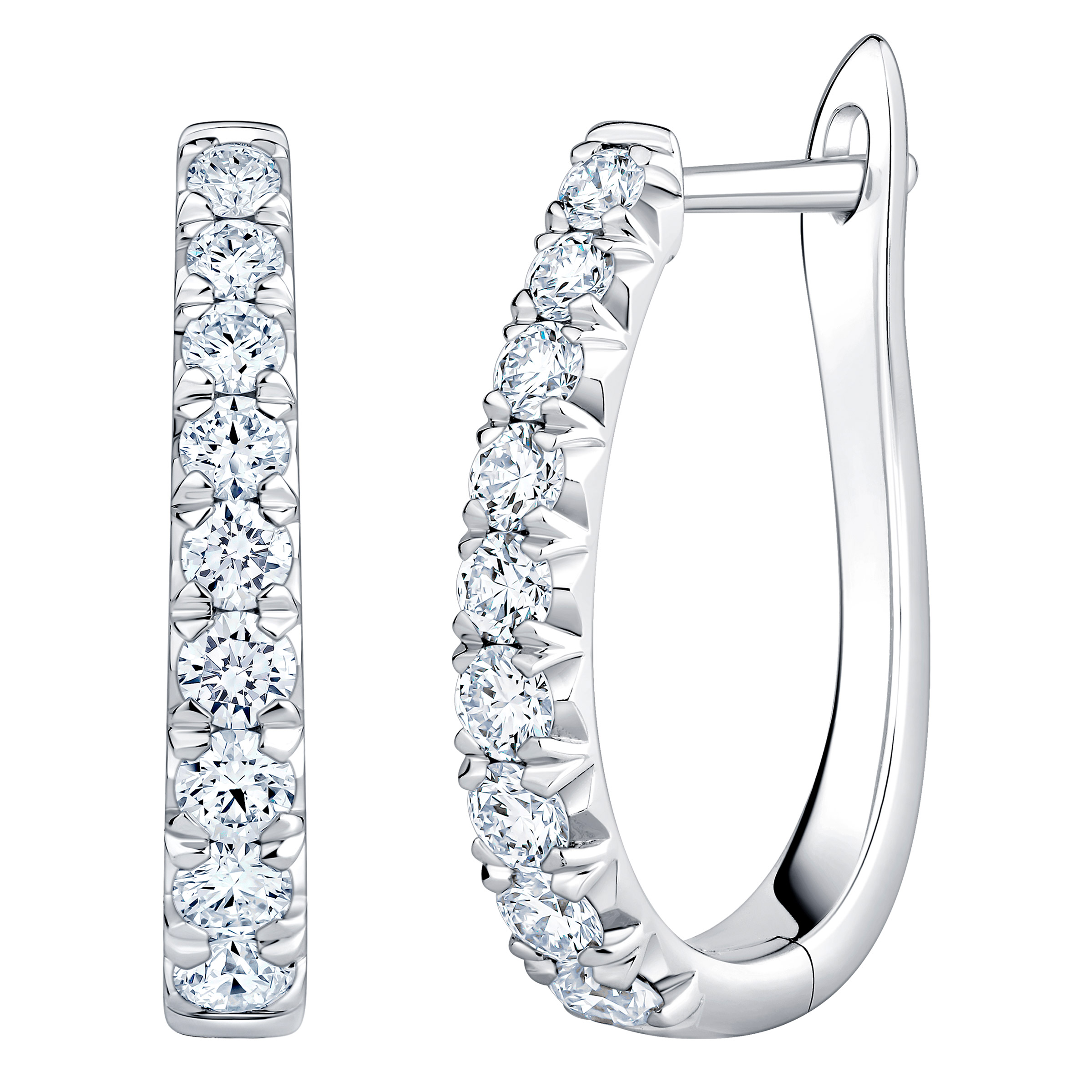 Round Brilliant Diamond Hoop Earrings (0.70 ctw)