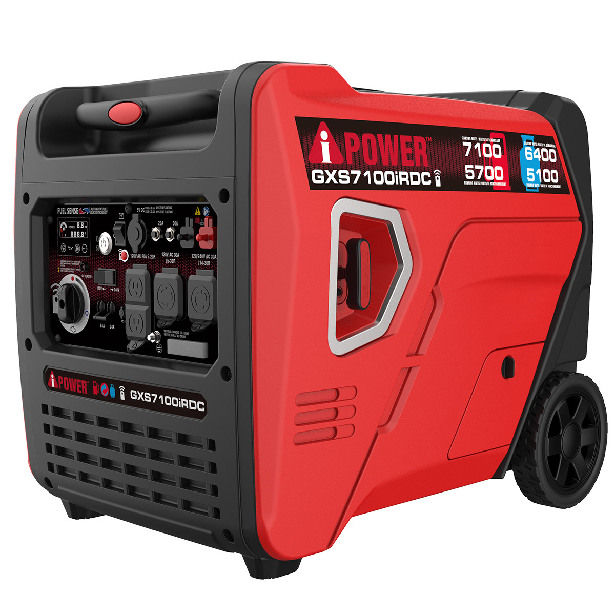 A-iPower 7100/5700W Dual Fuel Remote Start Inverter Generator