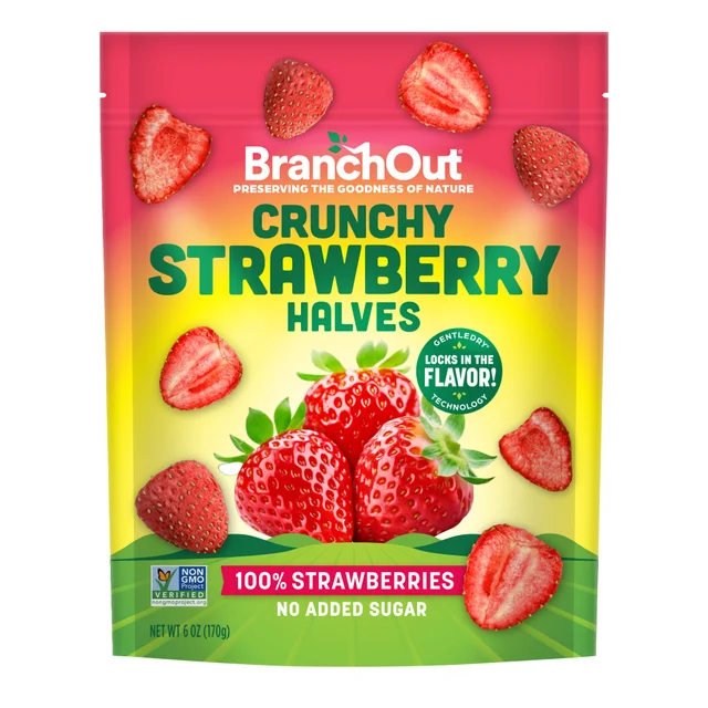 BRANCH OUT DRIED STRAWBERRY HALVE 6 OZ