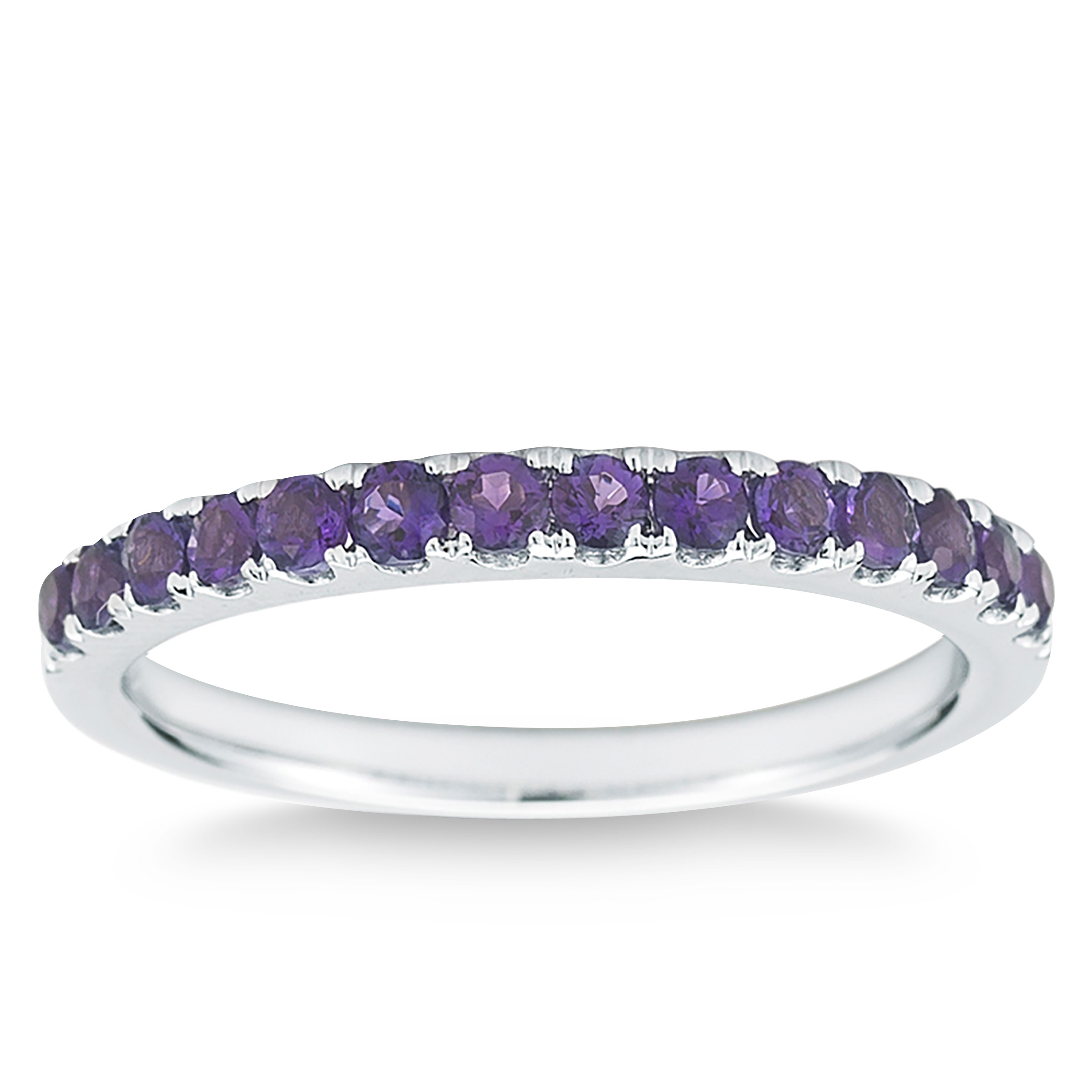 Round Cut Amethyst Ring