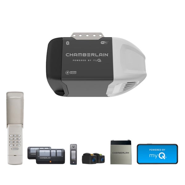 Chamberlain 0.5-HP myQ Smart Chain Drive Garage Door Opener with MyQ and Wi-Fi Compatibility Chamberlain 0.5-HP myQ Smart Chain Drive Garage Door Opener with MyQ and Wi-Fi Compatibility