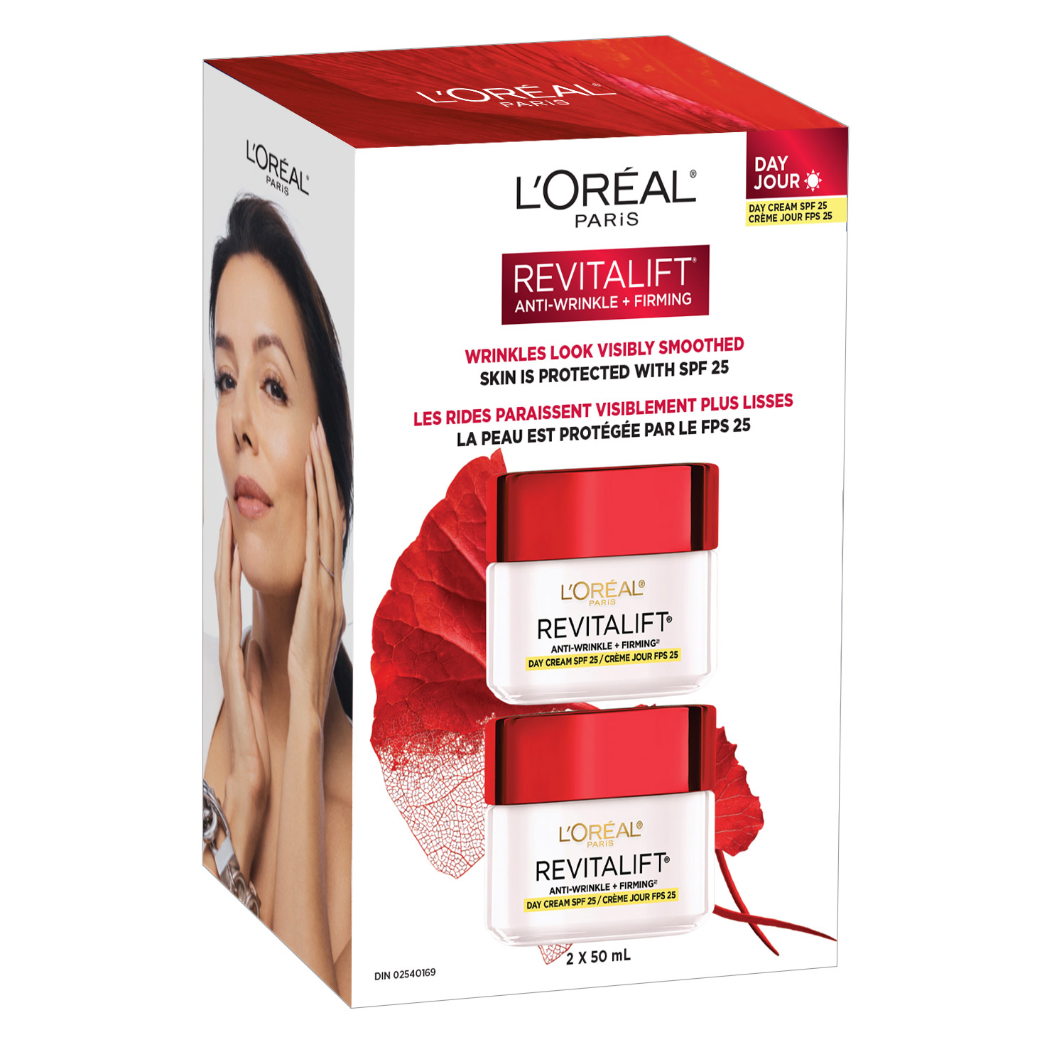 L'Oréal Paris Revitalift Anti-Wrinkle + Firming Day Cream SPF 25, 2 x 50 mL