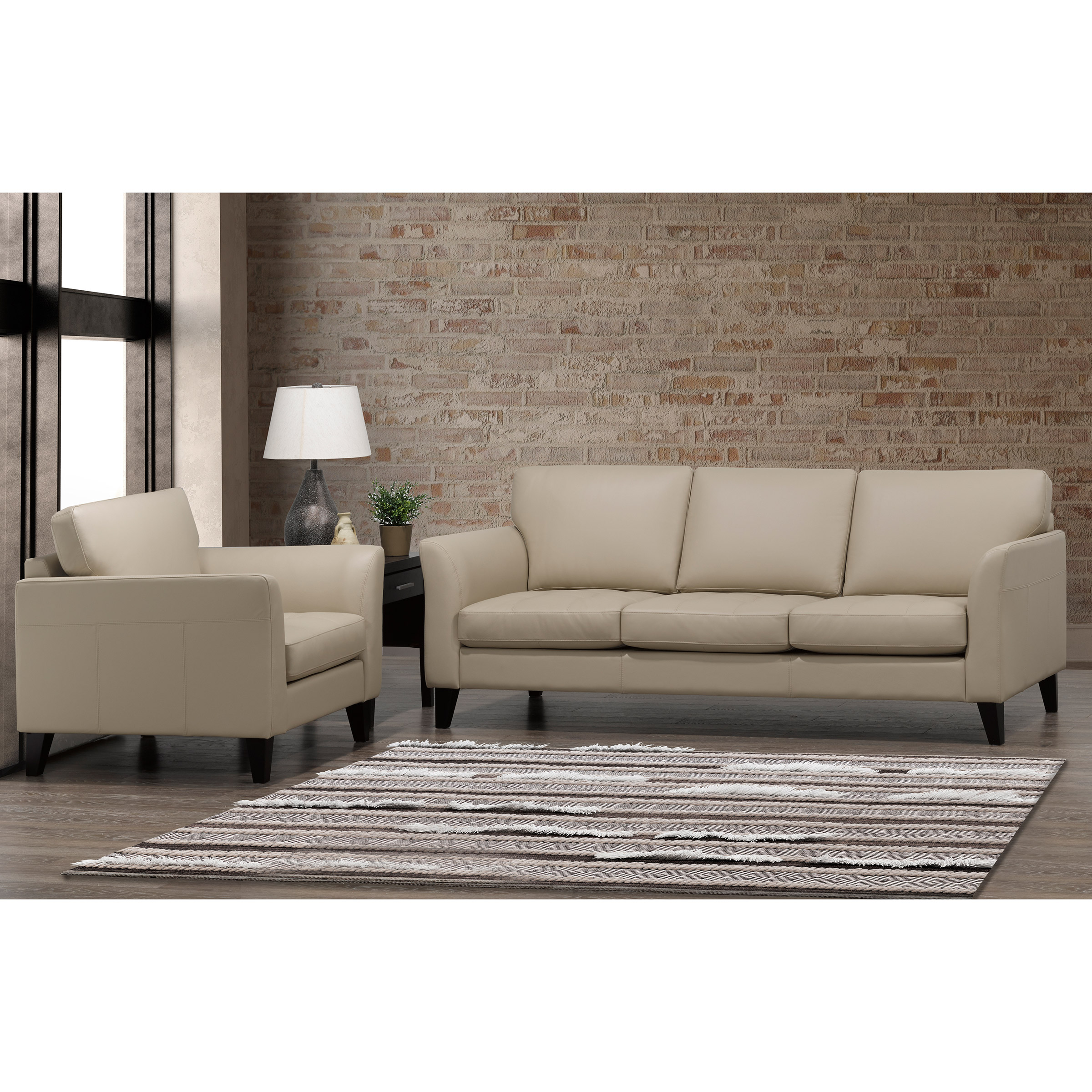 Sublime Top-grain Leather Sofa and Chair