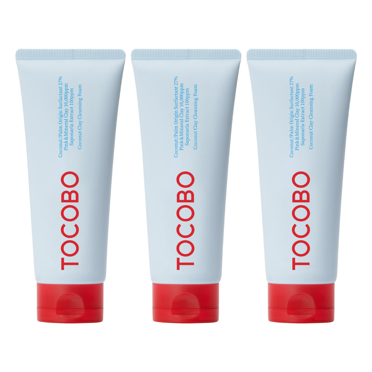Tocobo Coconut Clay Cleansing Foam 6.76 fl oz, 3-pack