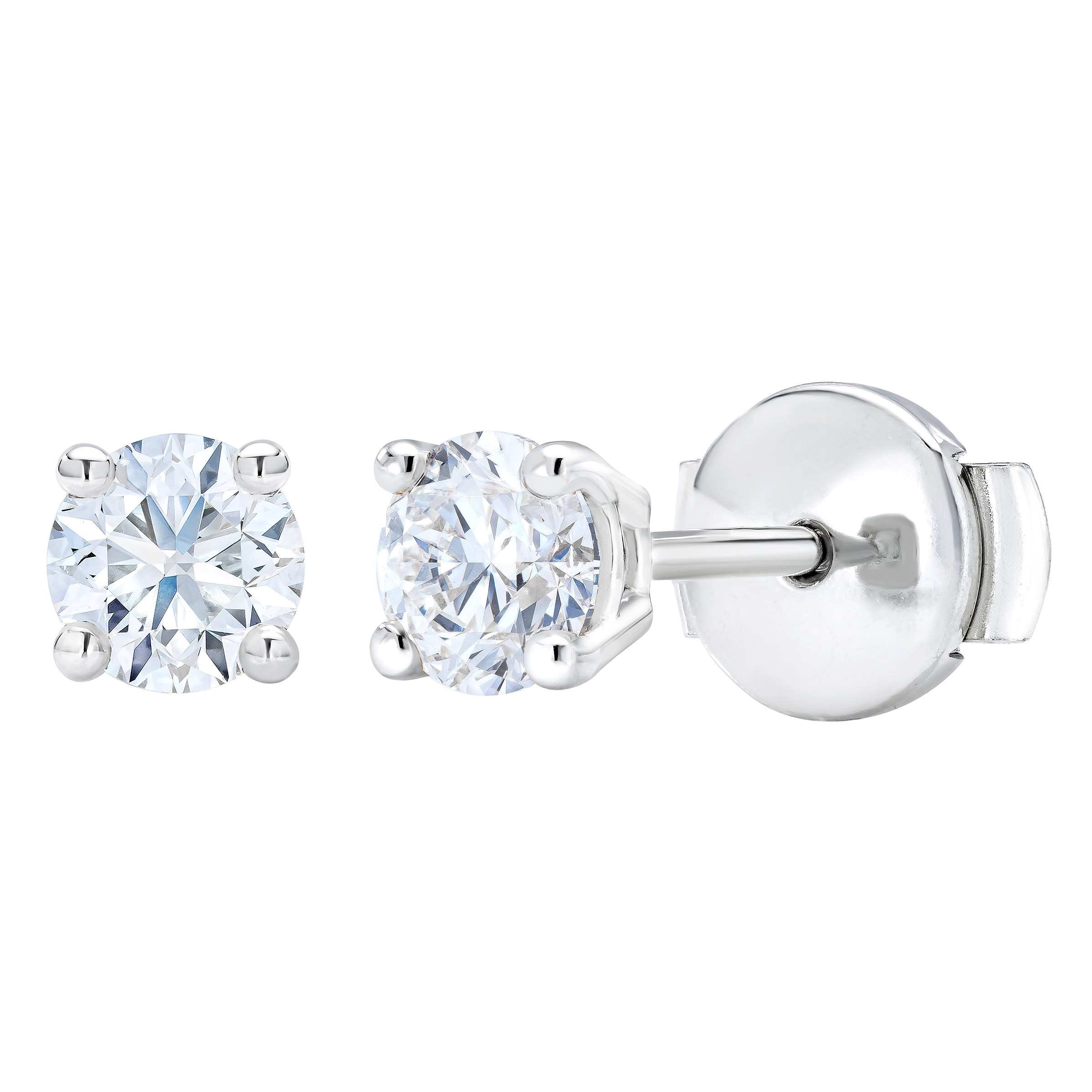 Round Brilliant Diamond Stud Earrings (0.70 ctw)