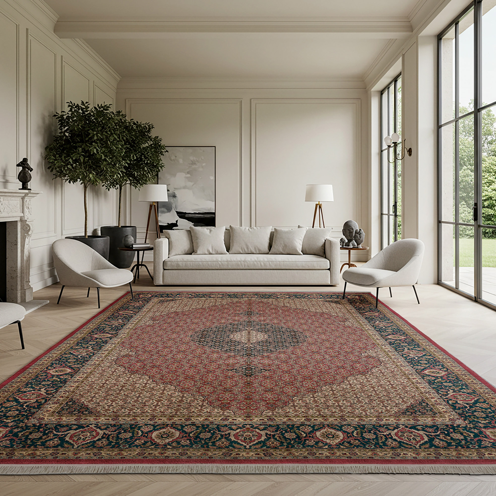 Chatsworth Hand Knotted Rug Collection  Wilton House Rose